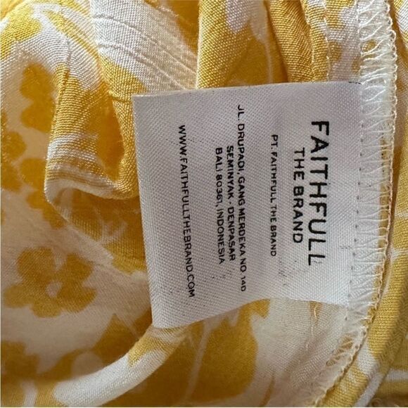 Faithfull The Brand Kasbah Jumpsuit Yellow and White Floral | Size 4 - Picture 12 of 12
